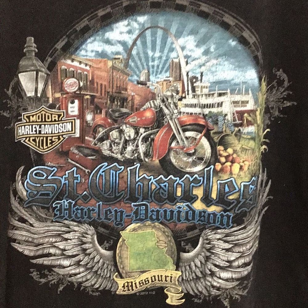 2012 Harley Davidson, American flag St. Louis Missouri size 2X Veterans estate s - Picture 5 of 5